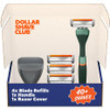 Dollar Shave Club | Travel Shave Set | 4 Swift Rinse Refill Cartridges 1 Handle  1 Razor Cover