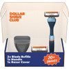 Dollar Shave Club | The Guest Pass Shave Set | 2 Extra Close Refill Cartridges 1 Handle  1 Razor Cover
