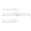 T3 Switch Kit Professional Ionic Interchangeable Curling Iron with 3 Ceramic Clip & Wand Long Barrels for Curling and Waving, 9 Adjustable Heat Settings and Ion Generator White and Rose Gold