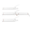 T3 Switch Kit Professional Ionic Interchangeable Curling Iron with 3 Ceramic Clip & Wand Long Barrels for Curling and Waving, 9 Adjustable Heat Settings and Ion Generator White and Rose Gold