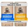 Dr. Squatch Natural Men’s Deodorant – Aluminum Free Natural Deodorant Men with Charcoal & Postbiotics for 72-Hour Odor Protection, 2.65oz Stick (2-Pack)