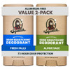 Dr. Squatch Natural Men’s Deodorant – Aluminum Free Natural Deodorant Men with Charcoal & Postbiotics for 72-Hour Odor Protection, 2.65oz Stick (2-Pack)