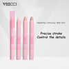 VEECCI Blush Stick Precise Makeup Stick with Brush Moisturizing Long lasting Buildable Color for Easy Sculpting Highly Pigmented Matte Finish Ideal for Foundation & Concealer