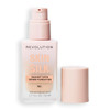 Revolution Skin Silk Radiant Satin Serum Foundation, Buildable Coverage with Hydrating Hyaluronic Acid for a Natural Finish, Vegan & Cruelty-Free - 0.8 Fl Oz