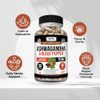 Kaya Naturals Ashwagandha 1300mg, Stress Relief, Adrenal, Mood & Thyroid Support, Black Pepper, 100% Pure Ashwagandha