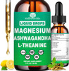 Cortisol Supplements for Women and Men Cortisol Calm Detox Manager Reducer w. Magnesium Ksm-66 Ashwagandha L-Theanine Vitmain D3 K2 B6 Cortisol Liquid Drop for Recess Mood and Hormone Balance Lemonade