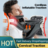 komwell Cervical Neck Traction Device, 5 Airbag Support for Neck Pain Relief Neck Stretcher Air Pump Adjustable Neck Brace