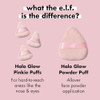 E.L.F. Halo Glow Pinkie Puffs FingerSized Mini Puff For Applying Loose and Set Of 3