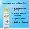 E.L.F. Skin All Set For Sun Spf 45 Setting Spray Clear Makeup