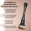 E.L.F. Cream Blush and Bronzer Duo Brush 2In1 Makeup Brush For Blending