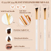 Docolor Eyeliner Brush Set Angled Eyeliner Brush Ultra Thin Fine Point and 5Pcs