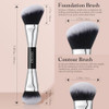 Docolor 2In1 Foundation and Bronzer Brush DualEnded Face Makeup Brush With UltraSoft