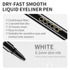 Docolor White Waterproof Eyeliner Pen Longwearing With UltraFine Tip Liquid Eye Liner White Waterproof Eyeliner P 2Pcs