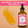 Leven Rose Organic Argan Oil For Hair Face And Skin 100% Pure Moroccan 4 Oz