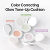 Farmstay Glow Pink ToneUp Cushion Lightweight Coverage Even Skin Tone Korean Beauty 0.52 Oz 15G