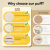 Uniqus Amortals Foundation Puff Set Teardrop Makeup s With Case NonLatex Material 2Pcs