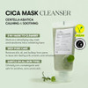 Vt Cosmetics Cica Mask Cleanser With Brush 2In1 Facial Wash NonDrying Clay Mask 4.05 Fl. Oz