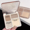 Uniqus 4In1 Face Contour Palette Matte And Shimmer Shades With Highlighter Brown S With Highlighter Brown An 2 Pack