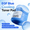 Dearklairs Egf Blue Calming Toner Pad Cooling and Redness Relief Guaiazulene Cica 5.07 Fl Oz 60 Pads