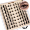 Toochunag Natural Lash Clusters Wispy Eyelash Clusters C Curl LeftandRight Cluster Eyelashes 180Pcs