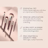 Bk Beauty Precision Brush Collection Professional Makeup Brush Set For Bronzer Blush Contour 5Pc