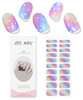 Jmeowio Gel Nail Stickers Rainbow Glitter Semi Cured Gel Nail Strips Wraps