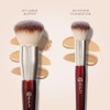 Bk Beauty Large Buffer and Round Foundation Professional Makeup Brush Set For Liquid 2Pc