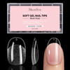 Melodysusie Short Almond X Nail Tips 15 Sizes Clear AcrylicHalf Matte Full 300Pcs