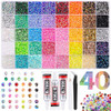 Waelthkey Nail Art Rhinestones 40 Colors 3 Mm Resin Bedazzling Kit With
