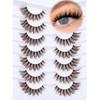 Ruairie Mink Lashes Full False Eyelashes Wispy Cat Eye Lashes Strip 20Mm