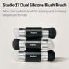 Studio17 Dual Ended Silicone Tip Blush Brush Korean Olive Young Makeup Tool