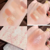 Ezyuanchly Lace 12 Color Eyeshadow Palette  Blendable Shimmer and Matte Nudes Shades All In One Makeup Blush Highlighter  Pink