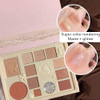 Ezyuanchly Lace 12 Color Eyeshadow Palette  Blendable Shimmer and Matte Nudes Shades All In One Makeup Blush Highlighter  Pink
