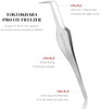CORINGCO Toktok Hara Pro Fit Stainless Tweezer, Perfect for No Glue False Eyelashes