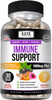 Kaya Naturals Elderberry Immune Support, Elderberry with Zinc and Vitamin C for Adults Vitamins, Probiotics & Turmeric 1000mg Immune System Booster Sambucus Capsules