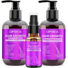 Frownies Hair Growth Shampoo and Conditioner Set With Rosemary  Biotin Argan and Castor Oils for Thinning Damaged Curly Hair