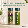 Zena Nutrition Organic Super Greens Powder, 70+ Superfoods, 0 Sugar, 3G Fiber, Spirulina, Chlorella, Antioxidants, Prebiotics/Probiotics, Digestive Enzymes, 30 Servings