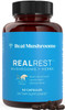 Real Mushrooms RealRest Capsules for Calm and Mindfulness 60ct  Calmness and Mindfulness Support Organic Reishi and Lemon Balm  Vegan  Non GMO Mushroom Supplement