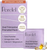 Perelel  Trimester Prenatal Pack Multivitamin with Magnesium Omega 3 Iron and Calcium Nutritional Support for Second Trimester Wellness Soy and Gluten Free Non GMO