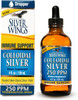 Natural Path Silver Wings Colloidal Silver Liquid - Enhanced Immune Support Supplement - 250ppm (1250mcg)  - Unflavored