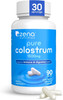 Zena Nutrition Pure Colostrum Capsules 1500mg Supplement Grass Fed Bovine Colostrum Supports Immune and Digestive Health Promotes Gut Health Gluten Free Fat Free 1 Month Supply 90 Capsules