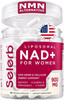 NAD+ Supplement for Women - NMN Alternative with β-NAD+, Trans-Resveratrol, CoQ10, D-Ribose - Promotes Cellular Renewal, Energy, and Radiant Skin Health - 60 Capsules Advanced