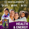 New Elements Iron Dinosaur Gummies for Kids with Vitamin C | Sugar-Free, Vegan, Gluten-Free & Non-GMO | Anemia Relief, Energy & Blood Health Support | Grape Flavor, Pectin-Based for Optimal Health