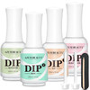 AZUREBEAUTY 4+4pc Dip Powder Liquid Set  Base Top Coat Activator Brush Saver Nail File Fast Drying Formula