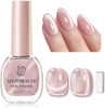 AZUREBEAUTY Cat Eye Nail Polish Quick Dry Nude Glitter Toe Nail Polish Natural Shine Nail Lacquer Salon Quality for Women