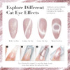 AZUREBEAUTY Cat Eye Nail Polish Quick Dry Nude Glitter Toe Nail Polish Natural Shine Nail Lacquer Salon Quality for Women