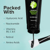 Ebanel  Peel Off Face Mask Applicator Set Deep Pore Cleansing Mask  Pore Minimizer Blackhead Remover with Niacinamide Hyaluronic Acid Vitamin C Green Tea Black Masks Peel Off Gel Mask