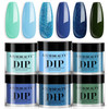AzureBeauty 5 Pcs Dip Powder Liquid Set 15ml Large Capacity Dip Base Coat Top Coat Bond Activator Brush Saver