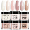 AzureBeauty 5 Pcs Dip Powder Liquid Set 15ml Large Capacity Dip Base Coat Top Coat Bond Activator Brush Saver
