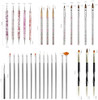 JODSONE 32Pcs Nail Art Brushes kit,Nail Art Tool Set,Dotting Tools,French Manicure,Dust Brush,Striping Brushes for Long Lines,Drawing Pen Painting Pen for Gel Polish Design Supply